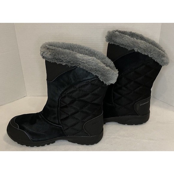 Columbia Women’s Size 7- Ice Maiden Slip III Black Pull On Winter Boots NEW - Picture 7 of 12
